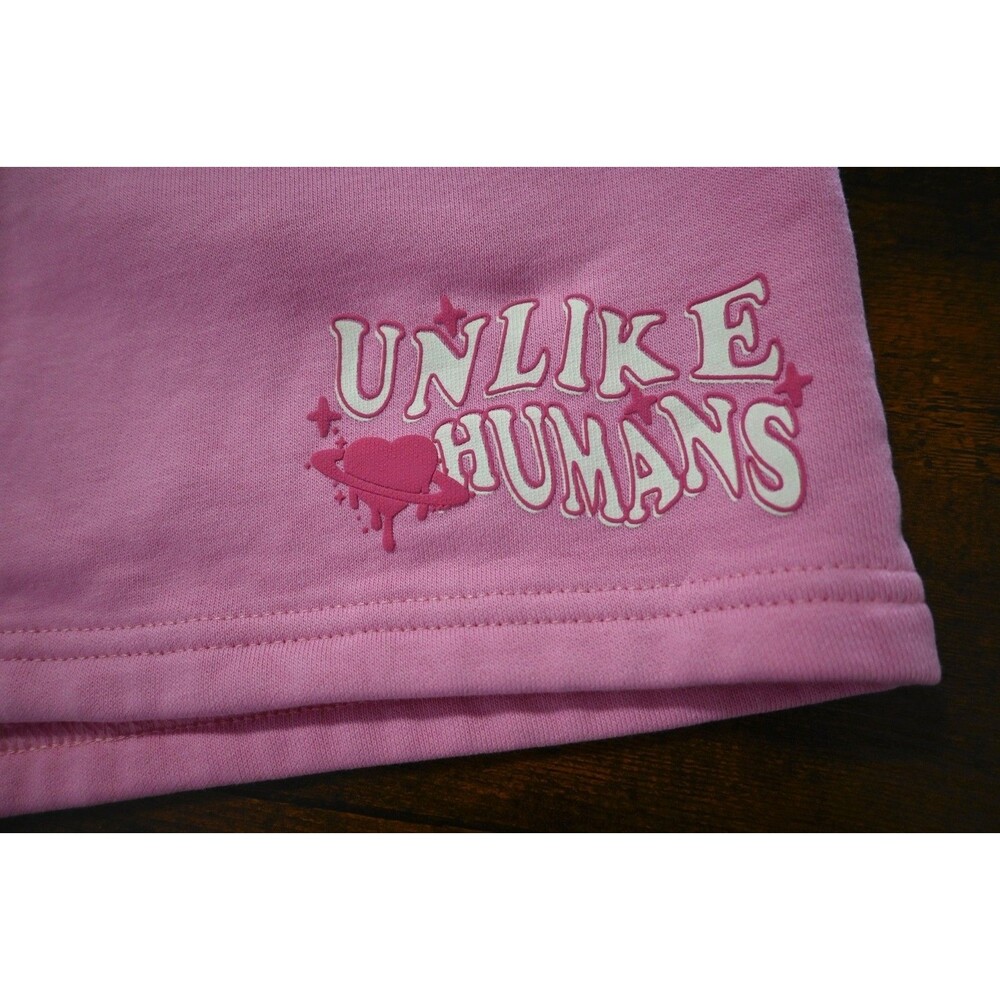 Unlike Humans Pink Sweat Shorts Women’s M Elastic Waist Lounge Casual - Picture 10 of 10